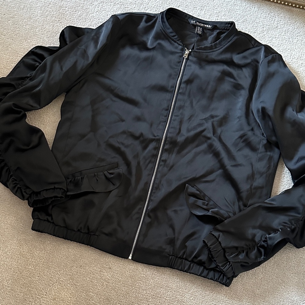 Zara Satin Bomber Jacket!